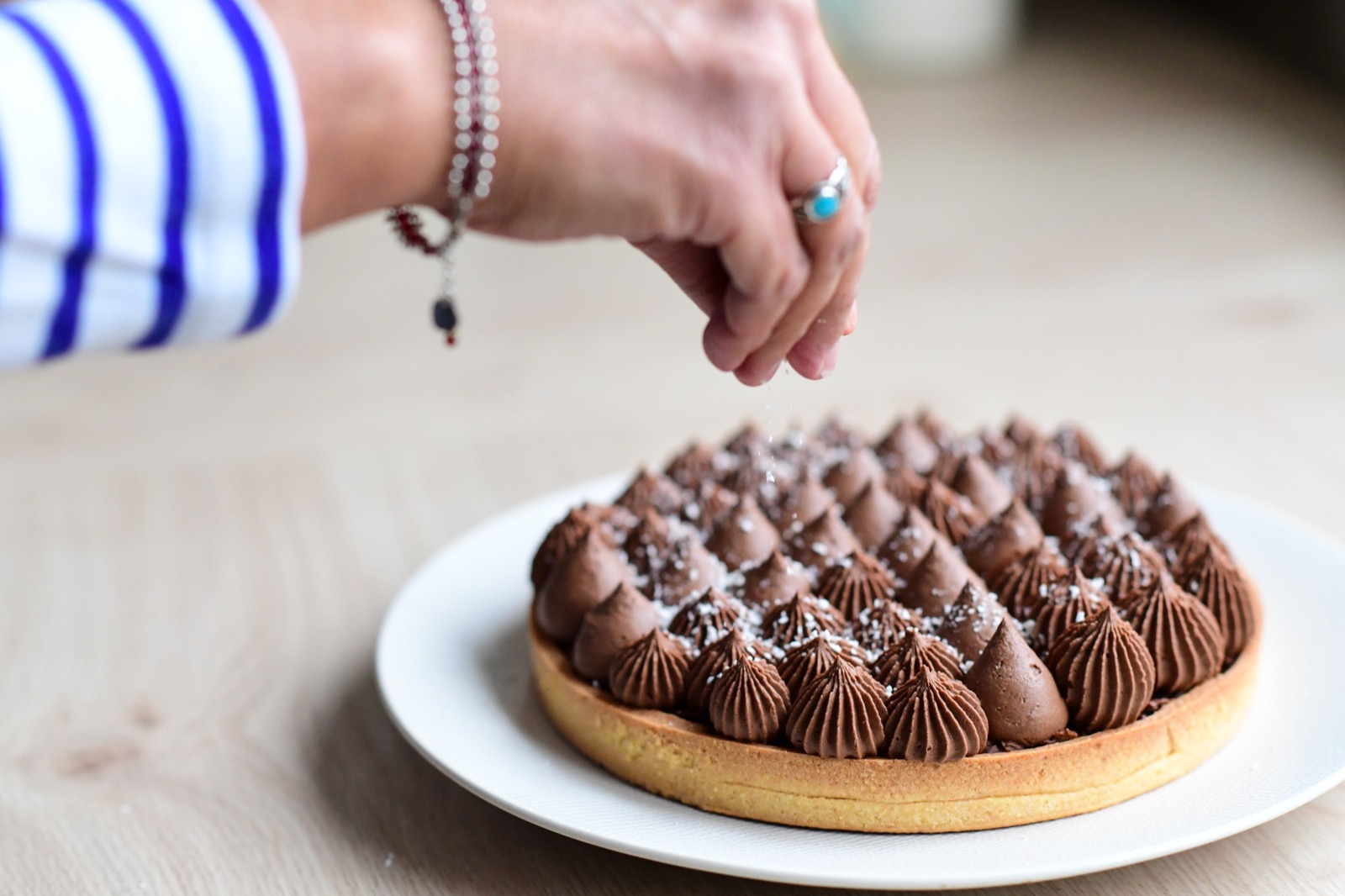 Tarte chocolat noix de coco réalisée par Coco La Praline Pâtisserie