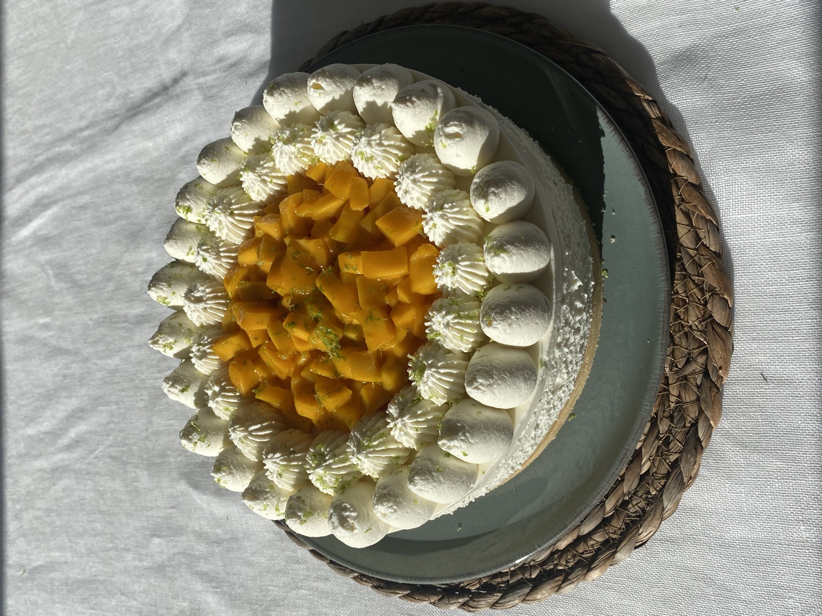 Cheesecake mangue vanille