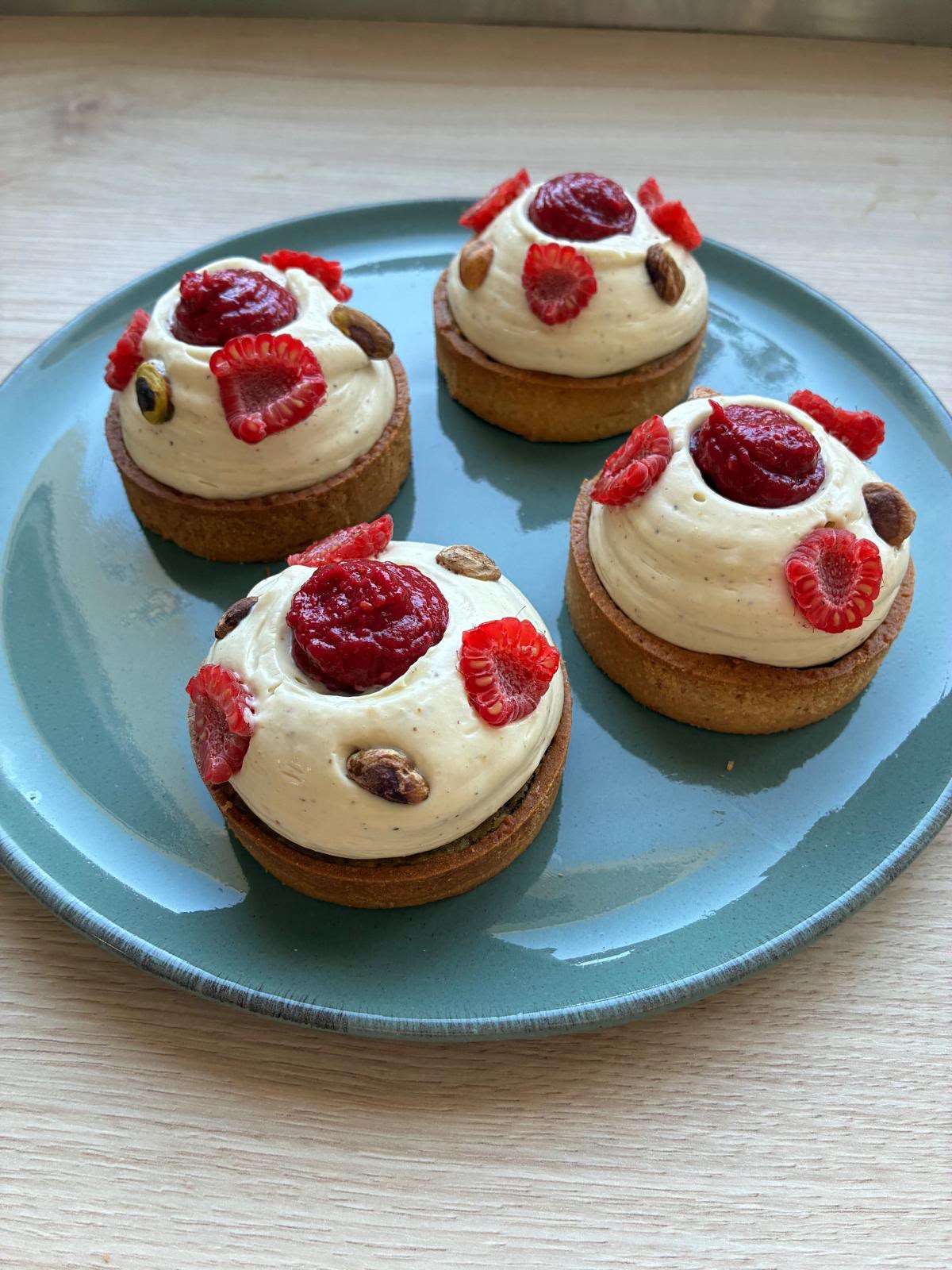 Tartelettes framboise pistache
